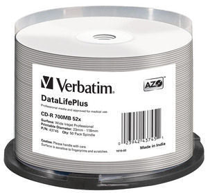 Verbatim CD-R 700MB 52X 50pk DataLife+