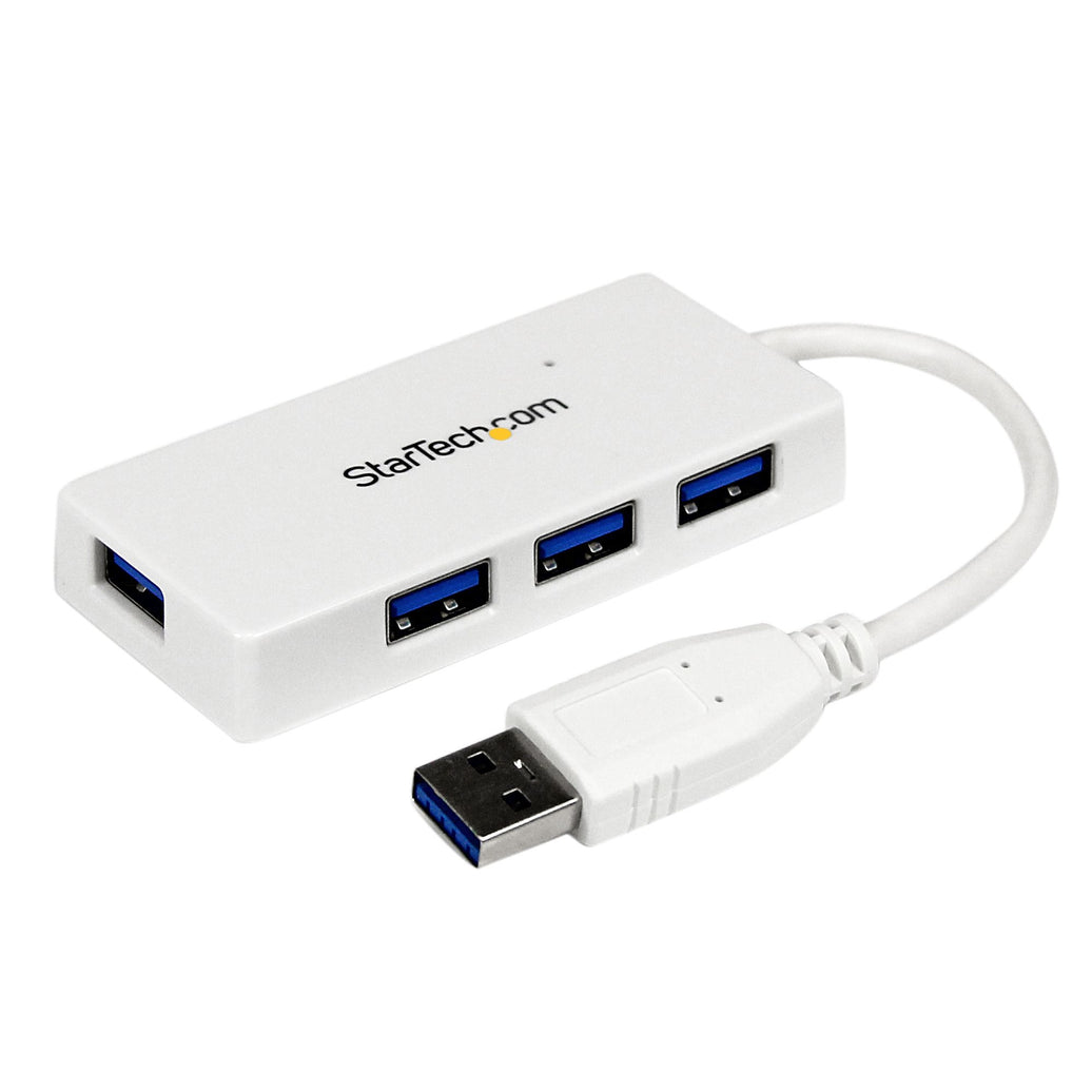StarTech.com White 4Pt USB 3 Hub