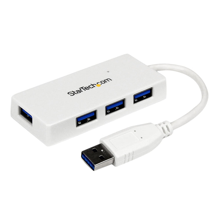 StarTech.com White 4Pt USB 3 Hub