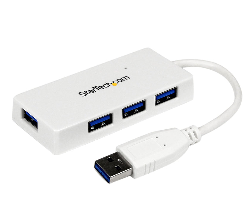 StarTech.com White 4Pt USB 3 Hub