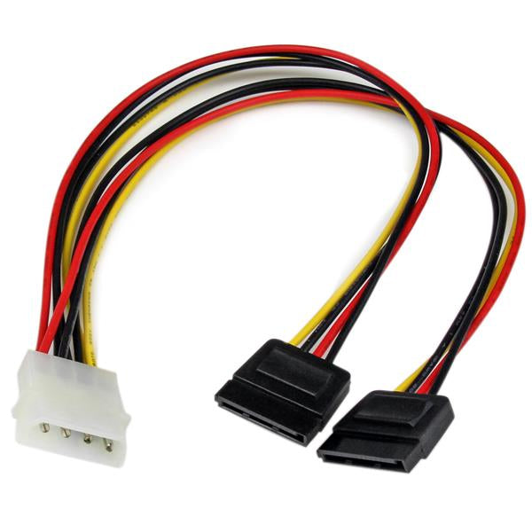 StarTech.com 12"LP4 to 2x SATA Y Cable