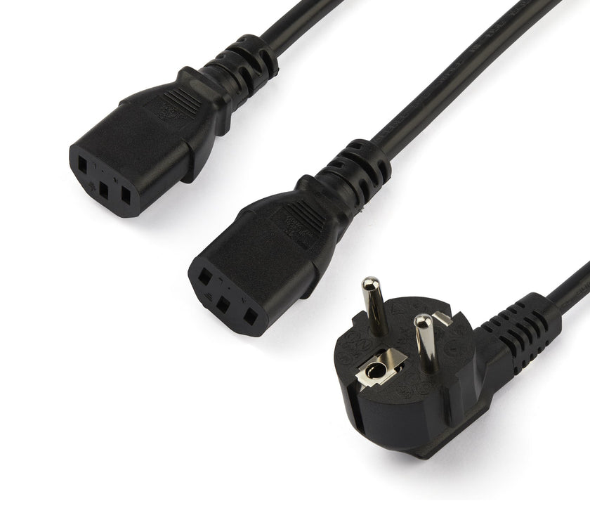 StarTech.com Schuko CEE7 to 2 C13