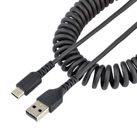 1m USB A to C Charging Cable Coiled M/M