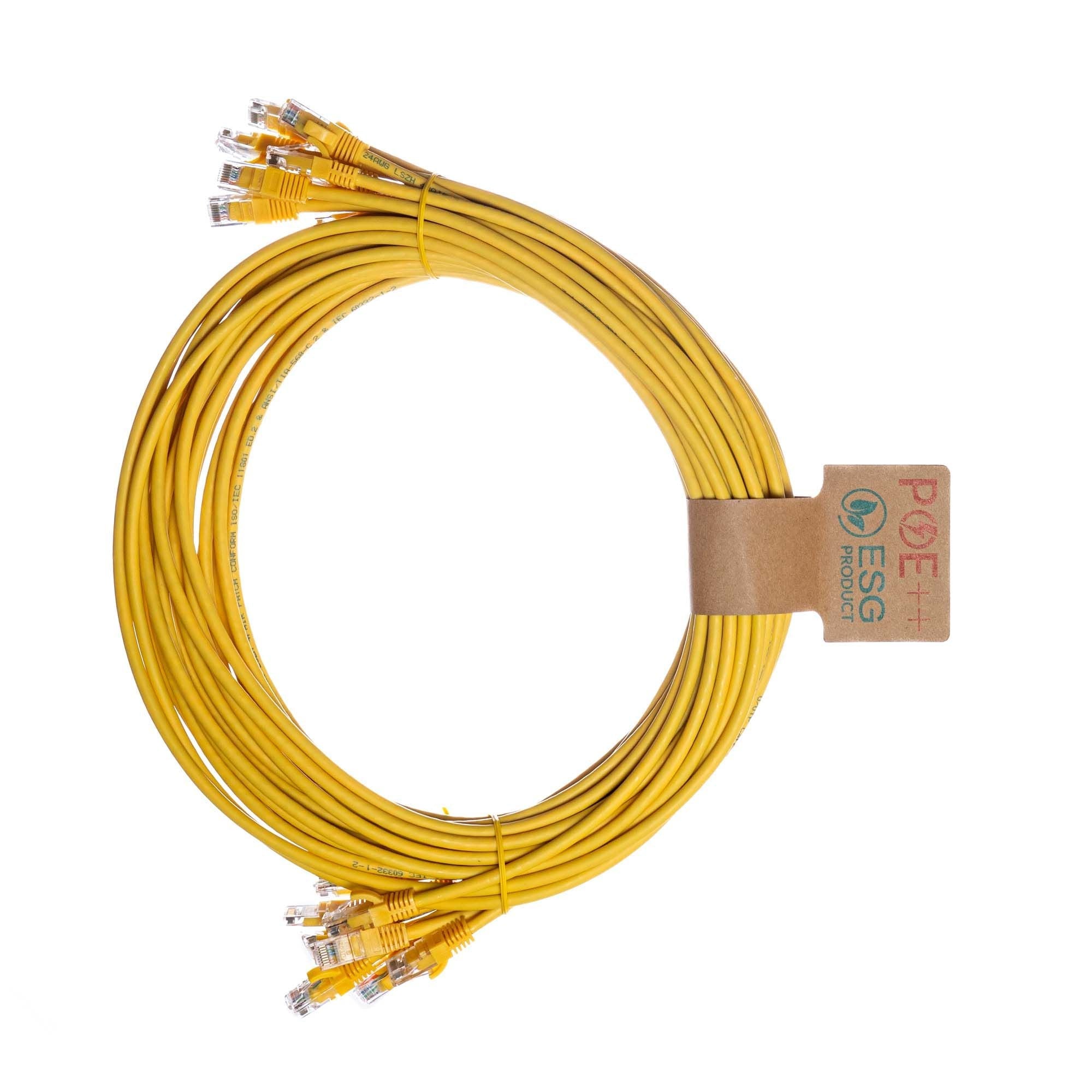 CNL 10PK 2M C6 Yw UTP Ls 24AWG SB