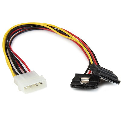 StarTech 12" LP4 to 2x Latching SATA