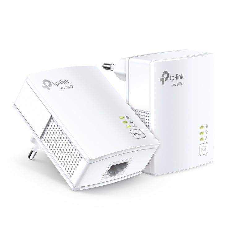 TP-Link TL-PA7017 KIT - V4 - Starter Kit - powerline adapter kit 1GbE HomePlug AV (HPAV) HomePlug AV (HPAV) 2.0 IEEE 1901 - wall-pluggable (pack of 2)