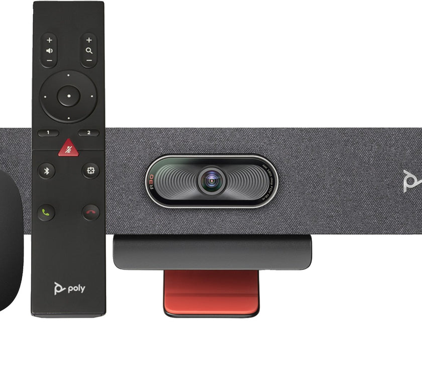 POLY Studio R30 USB Video Bar and BT Remote with HP USB-C Dock G5 (ABU)