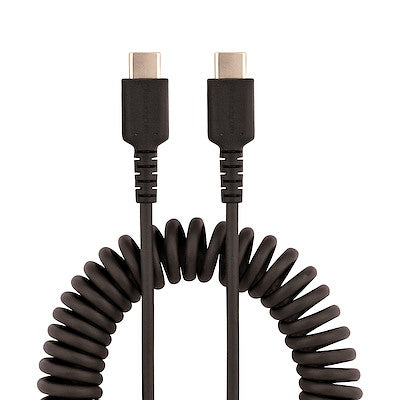 0.5m USB C Charging Cable Coiled M/M