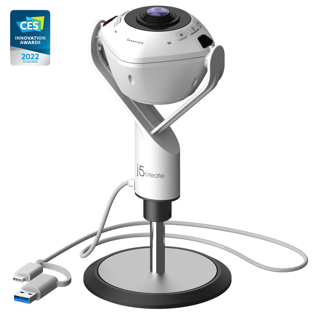 j5create JVU368 360° AI-Powered Webcam with audio conferencephone