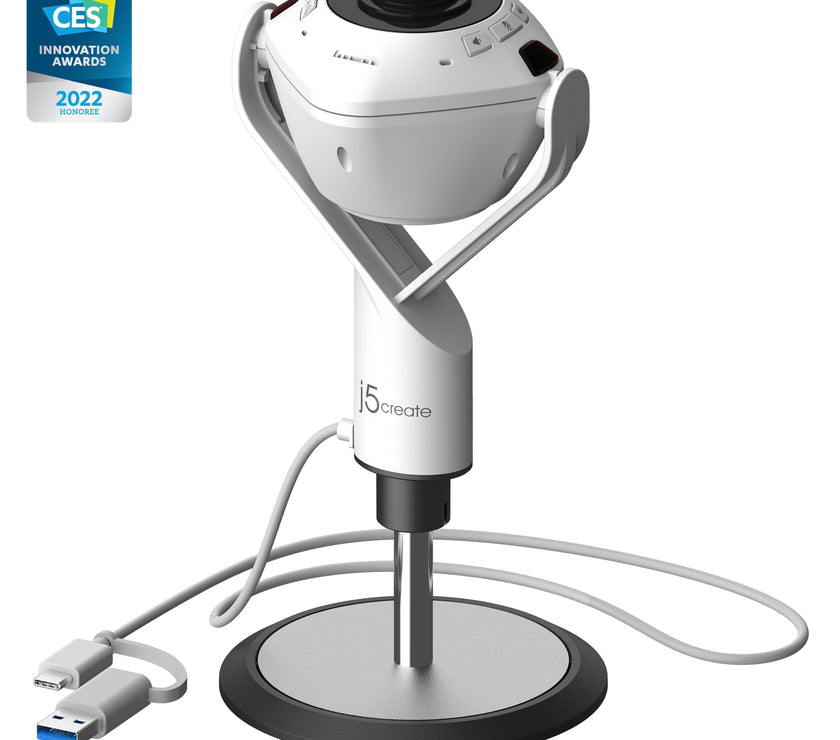 j5create JVU368 360° AI-Powered Webcam with audio conferencephone