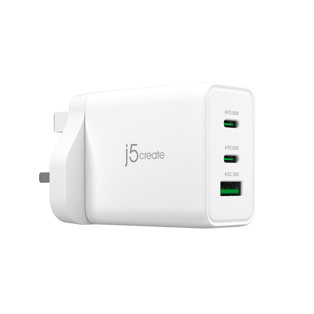 J5CREATE 65W GAN USB-C 3-PORT CHARGER