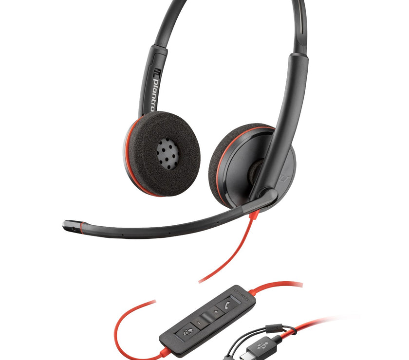 Poly BW 3220 Stereo USB-C HS +USB-C/A