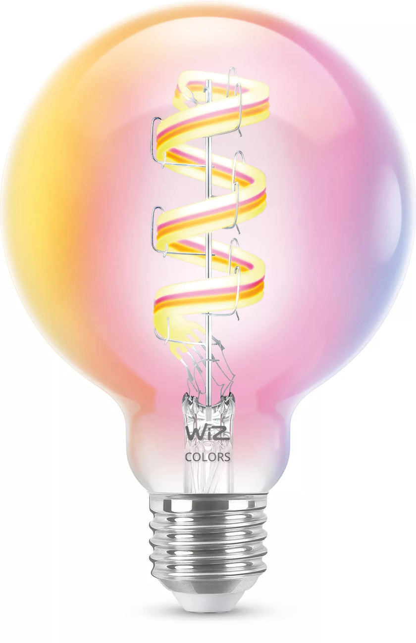 WiZ G95 E27 Colour Clear Filament Smart Light Bulb