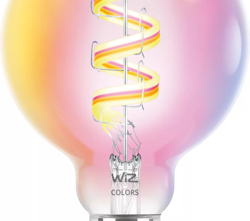 WiZ G95 E27 Colour Clear Filament Smart Light Bulb