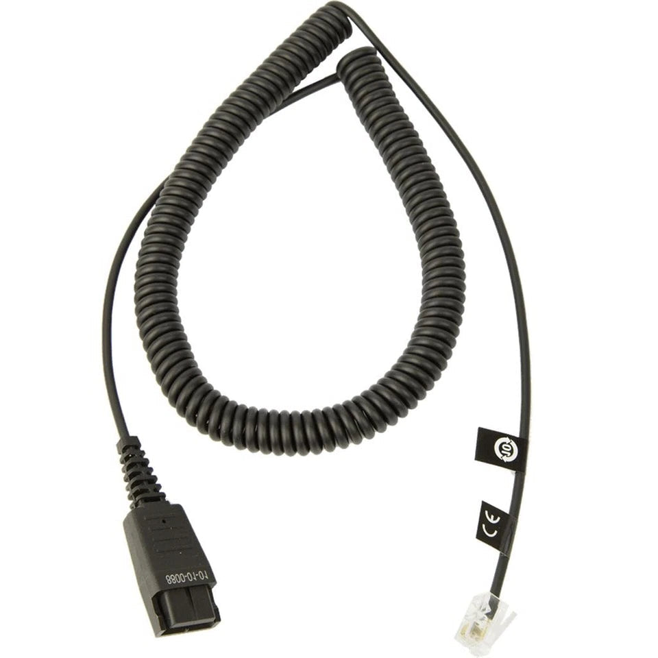 Jabra QD Cord to RJ9 coiled 0.5 - 2M