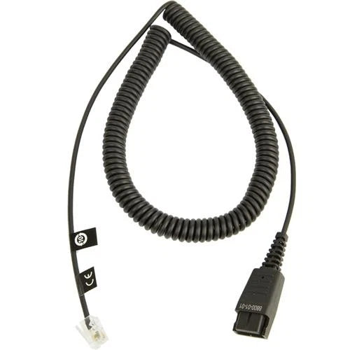 Jabra QD Cord to RJ9 coiled 0.5 - 2M