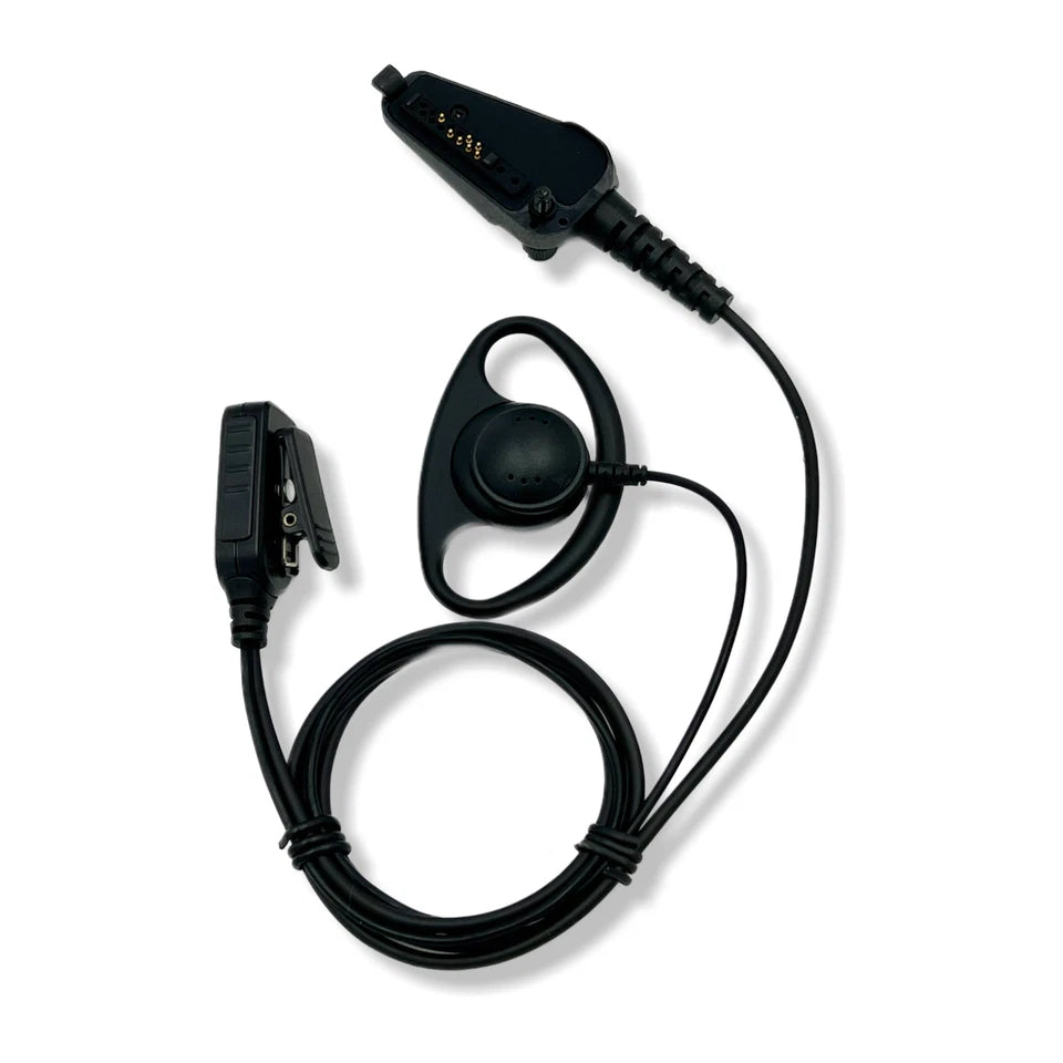 D SHAPE EARPIECE PTT + LAPEL MIC KENWOOD
