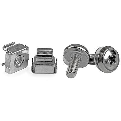 50 Pkg M5 Mounting Screws and Cage Nuts for Server Rack Cabinet