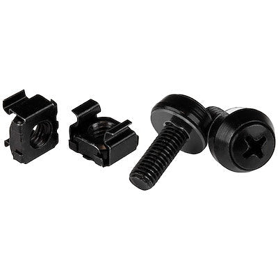 StarTech M6 SCREWS & CAGE NUTS - 50 PACK BLACK