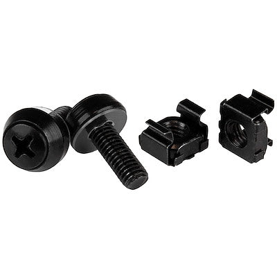 StarTech M6 SCREWS & CAGE NUTS - 50 PACK BLACK
