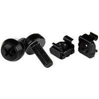 StarTech M6 SCREWS & CAGE NUTS - 50 PACK BLACK