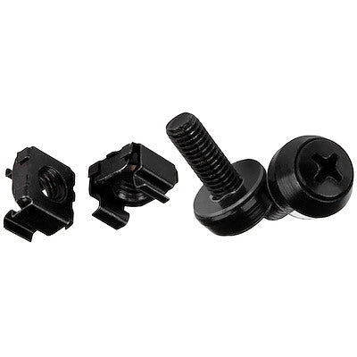 StarTech M6 SCREWS & CAGE NUTS - 50 PACK BLACK