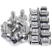 StarTech M6 Mounting Screws and Cage Nuts for Server Rack Cabinet (50 Pkg)