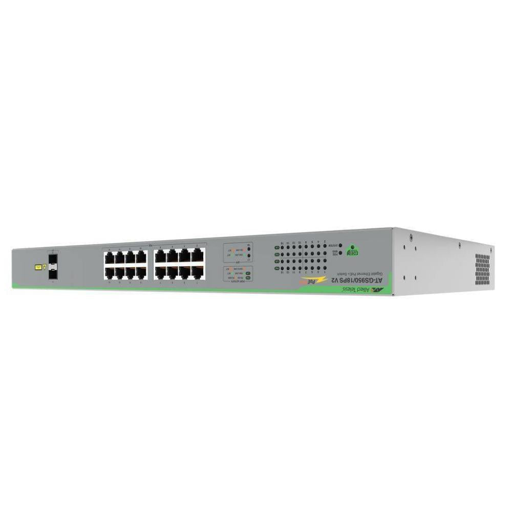 Allied Telesis AT-GS950/10PS V2-50 network switch Unmanaged Gigabit Ethernet (10/100/1000) Power over Ethernet (PoE) Grey