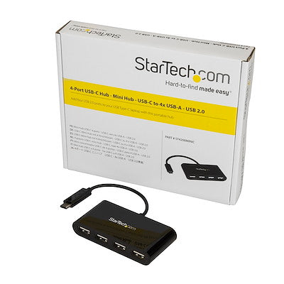 Startech 4 Port USB C Hub - C to 4x A - USB 2.0
