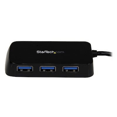 StarTech.com Black 4Pt USB 3 Hub