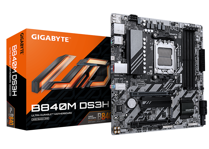 Gigabyte B840M DS3H AM5 Micro-ATX Motherboard