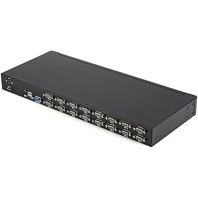 16 Port 1U Rack Mount USB KVM Switch Kit with OSD and Cables