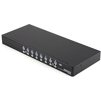 16 Port 1U Rack Mount USB KVM Switch Kit with OSD and Cables