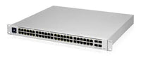 Ubiquiti UniFi Switch USW-PRO-48-POE - Switch - Managed - 48 x 10 100 1000 (40 PoE 8 PoE ) 4 x 10Gb Ethernet SFP - rack-mountable - PoE (600 W) - AC 120 230 V DC 11.5 52 V