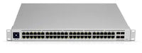 Ubiquiti UniFi Switch USW-PRO-48-POE - Switch - Managed - 48 x 10 100 1000 (40 PoE 8 PoE ) 4 x 10Gb Ethernet SFP - rack-mountable - PoE (600 W) - AC 120 230 V DC 11.5 52 V