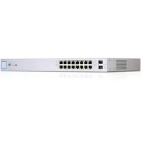 Ubiquiti UniFi Switch US-16-150W - Switch - Managed - 16 x 10 100 1000 (PoE ) 2 x Gigabit SFP - rack-mountable wall-mountable - PoE