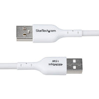2M WHITE USB-A TO USB-C CHARGING CABLE