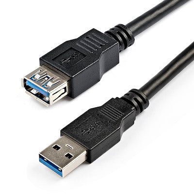 2M BLACK USB 3.0 EXTENSION CABLE M/F