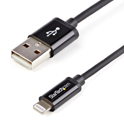 2m (6ft) Long Black Apple 8-pin Lightning Connector to USB Cable for iPhone / iPod / iPad