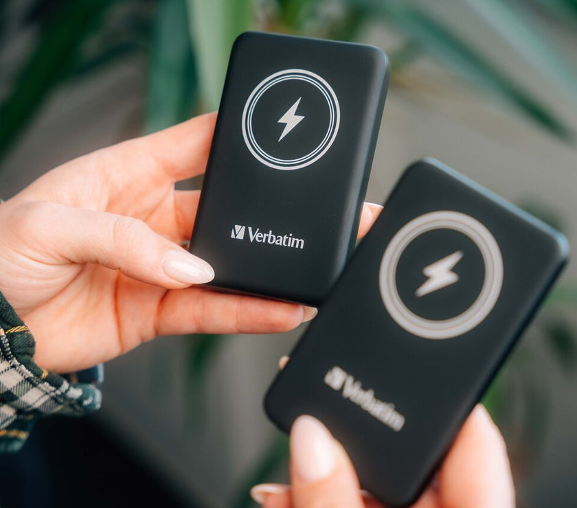 Verbatim Charge 'n' Go Power Bank 10000mAh Magnetic Wireless Charging - Black