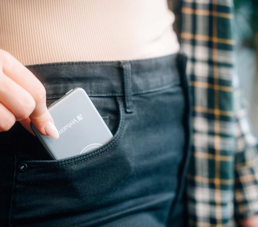 Verbatim Charge 'n' Go Power Bank 5000mAh Magnetic Wireless Charging - Grey