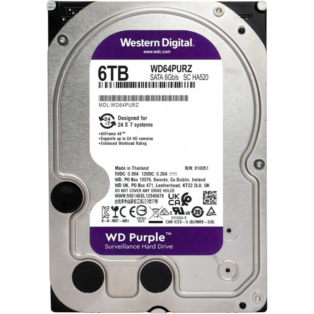 Western Digital WD PURPLE 6TB 256MB 3.5IN SATA