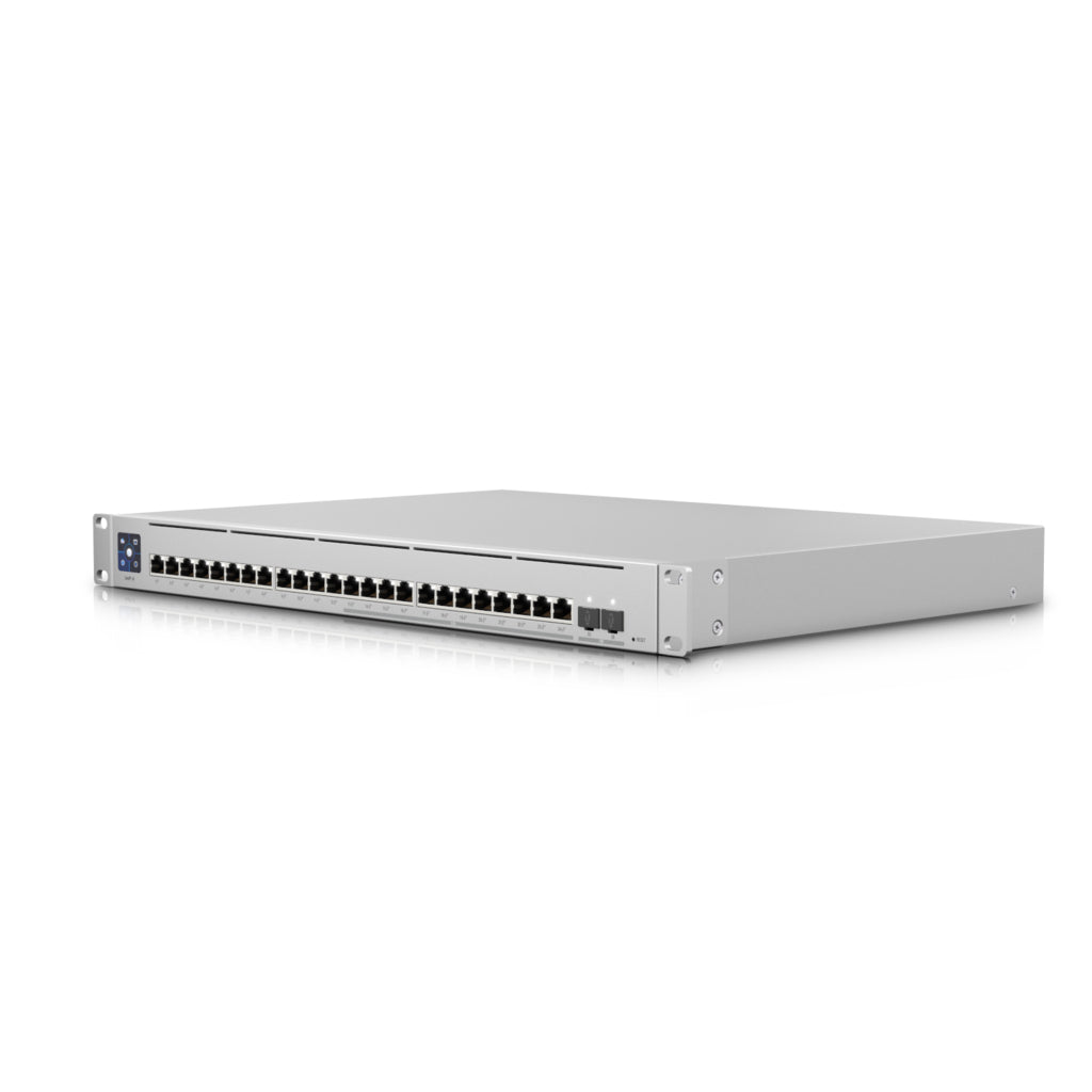 Ubiquiti UniFi Switch USW-Enterprise-24-PoE - Switch - L3 - Managed - 12 x 100 1000 2.5G (PoE ) 12 x 10 100 1000 (PoE ) 2 x 10 Gigabit SFP - rack-mountable - PoE (400 W)