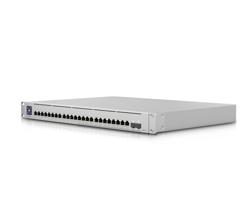 Ubiquiti UniFi Switch USW-Enterprise-24-PoE - Switch - L3 - Managed - 12 x 100 1000 2.5G (PoE ) 12 x 10 100 1000 (PoE ) 2 x 10 Gigabit SFP - rack-mountable - PoE (400 W)