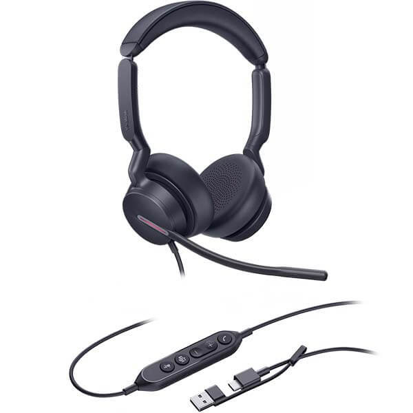 Yealink UH46 is a high-quality wired headset with ANC - Dual Teams