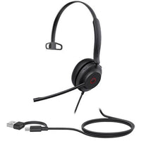 Yealink UH35 Mono USB-C/A Wired Headset with Leatherette ear cushion