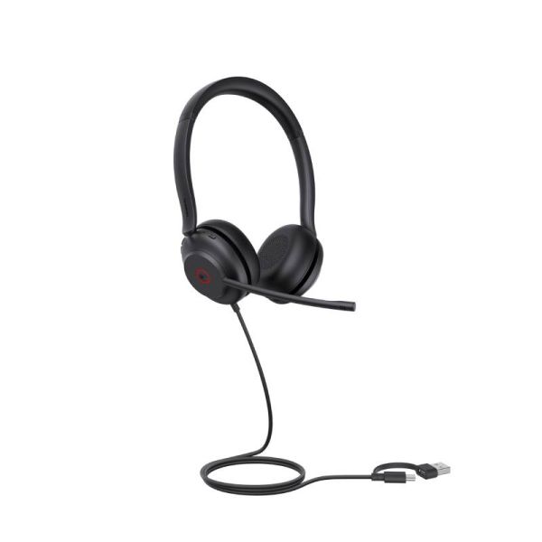 Yealink UH35 Dual USB-C/A Wired Headset with Leatherette ear cushions (Teams Edition)